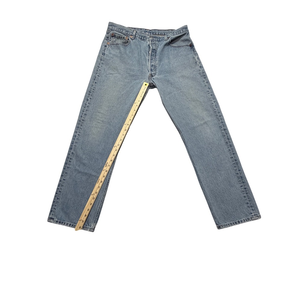 Levi's 501 Original Fit Jeans Light Wash Denim Straight Leg Mens 36x30